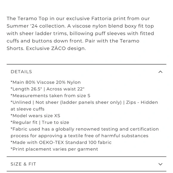 Sabo Skirt Teramo Top - Picture 16 of 16